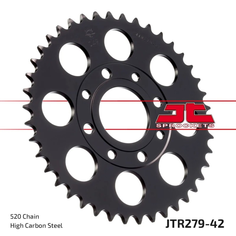 corona moto jt sprockets de acero de 42 dientes jtr279 42