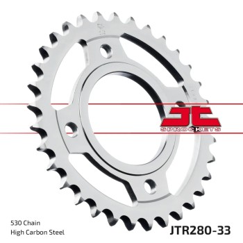corona moto jt sprockets de acero de 33 dientes jtr280 33