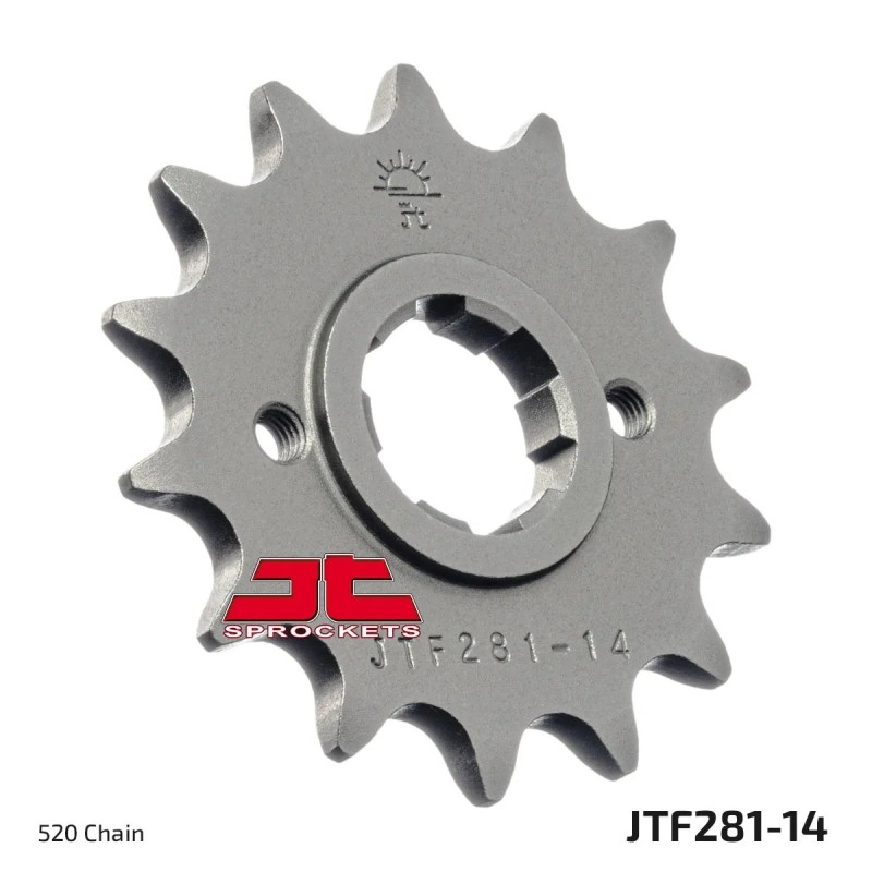 pinon de moto jt sprockets acero 14 dientes p 520 jtf281 14