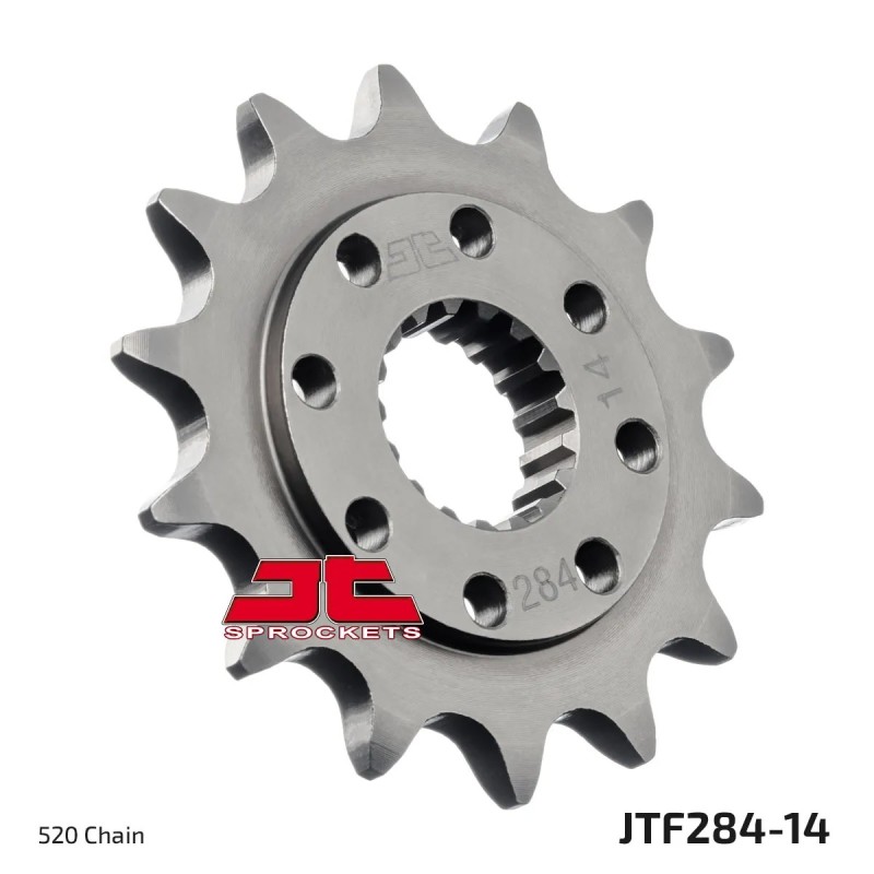 pinon de moto jt sprockets acero 14 dientes p 520 jtf284 14sc