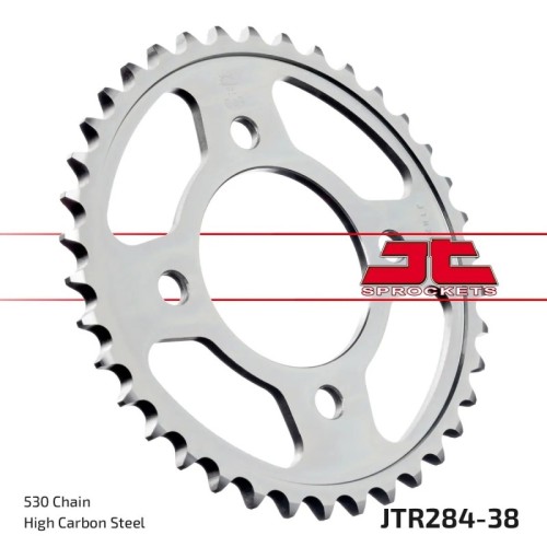 corona moto jt sprockets de acero de 38 dientes jtr284 38