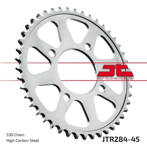 corona moto jt sprockets de acero de 45 dientes jtr284 45
