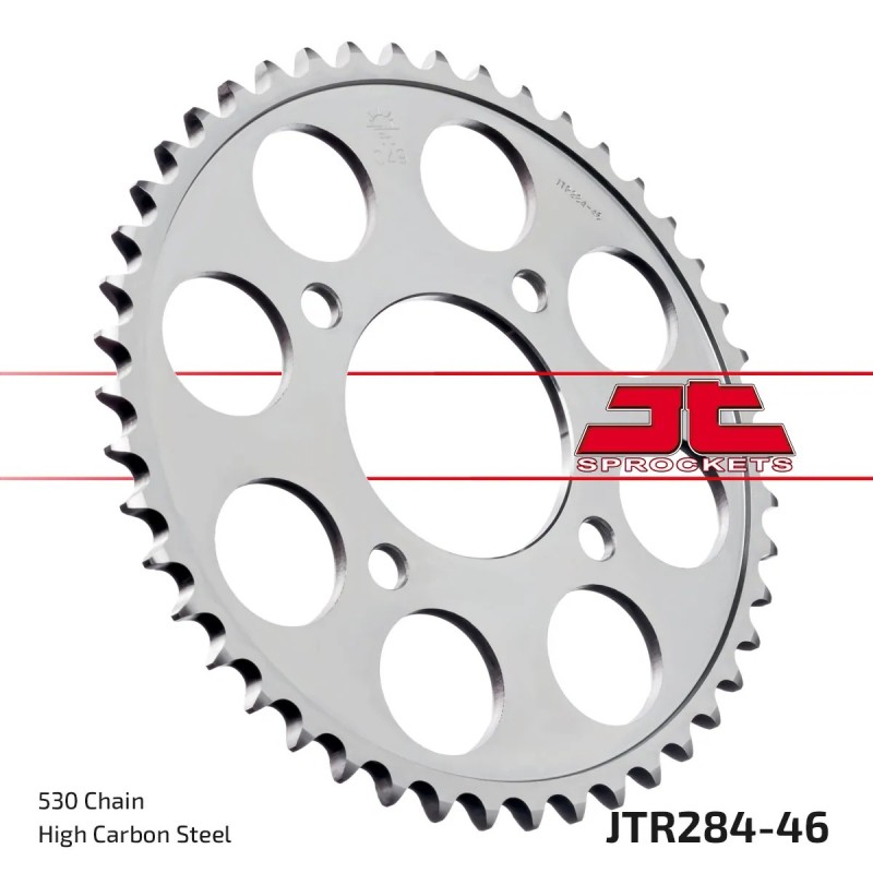 corona moto jt sprockets de acero de 46 dientes jtr284 46