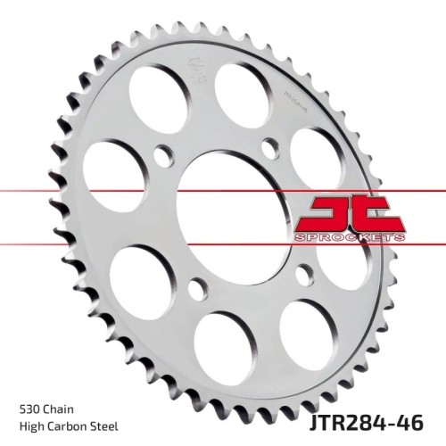 corona moto jt sprockets de acero de 46 dientes jtr284 46
