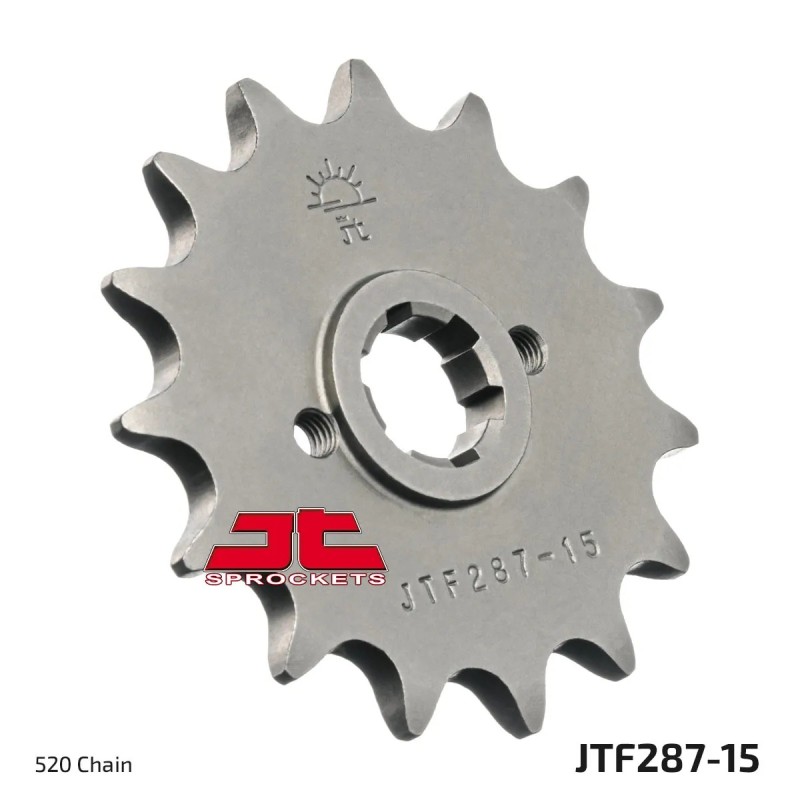 pinon de moto jt sprockets acero 15 dientes p 520 jtf287 15