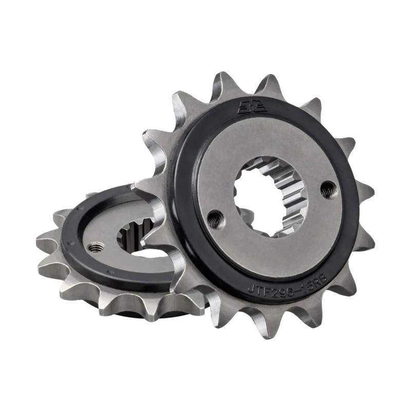 pinon de moto jt sprockets con goma 15 dientes p 525 jtf296 15rb
