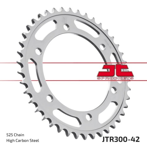 corona moto jt sprockets de acero de 42 dientes jtr300 42