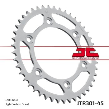 corona moto jt sprockets de acero de 45 dientes jtr301 45