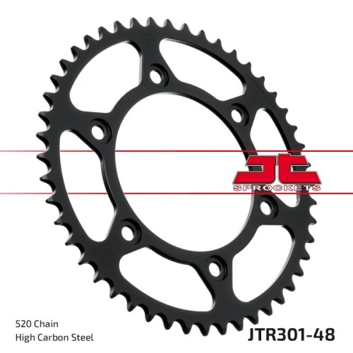 corona moto jt sprockets de acero de 48 dientes jtr301 48