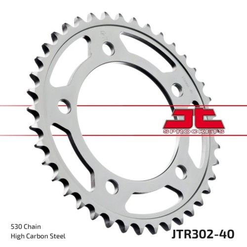 corona moto jt sprockets de acero de 40 dientes jtr302 40