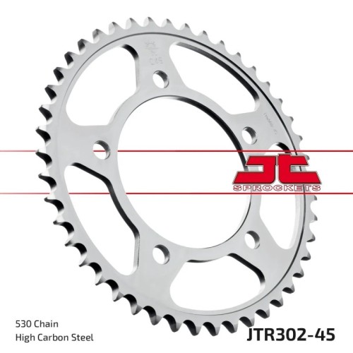 corona moto jt sprockets de acero de 45 dientes jtr302 45
