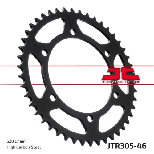 corona moto jt sprockets de acero de 46 dientes jtr305 46
