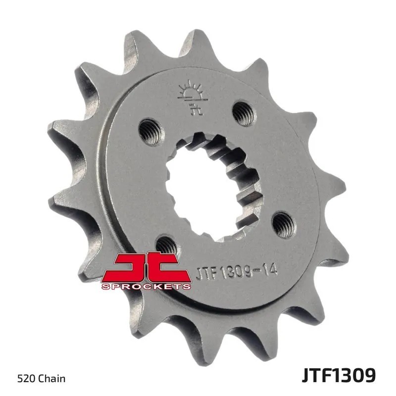 pinon de moto jt sprockets acero 14 dientes p 520 jtr309 14