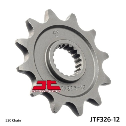 pinon de moto jt sprockets acero 12 dientes p 520 jtf326 12
