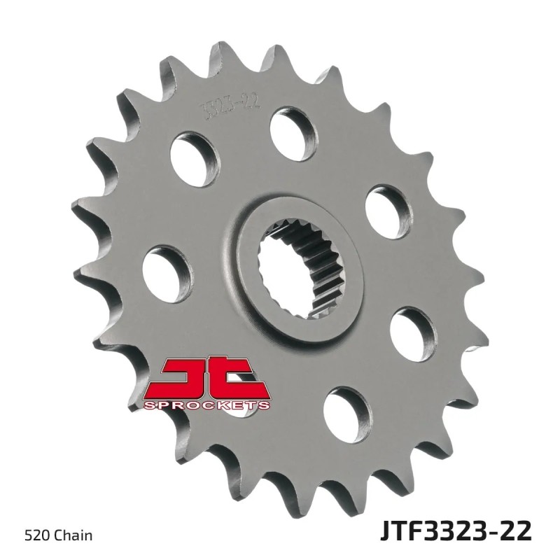 pinon de moto jt sprockets acero 22 dientes p 520 jtf3323 22