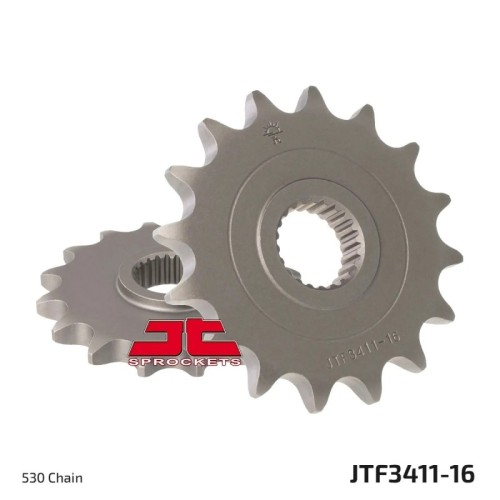 pinon de moto jt sprockets acero 16 dientes p 530 jtf3411 16