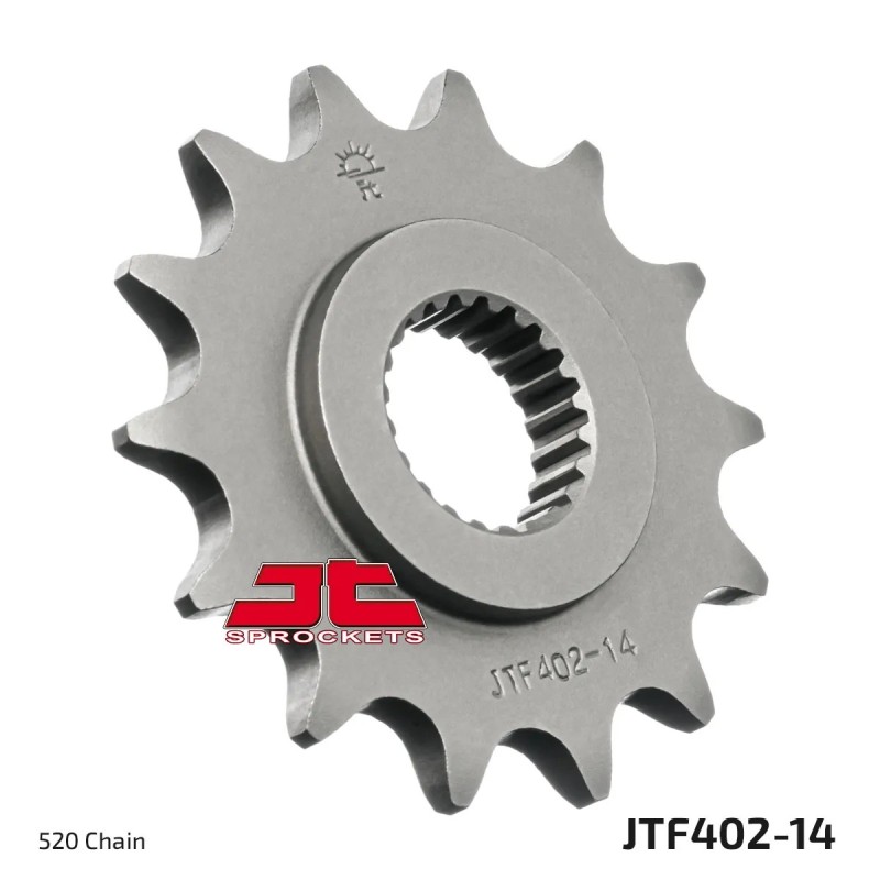 pinon de moto jt sprockets acero 14 dientes p 520 jtf402 14