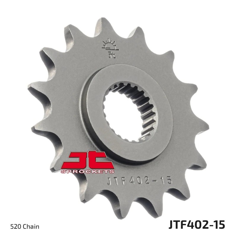 pinon de moto jt sprockets acero 15 dientes p 520 jtf402 15