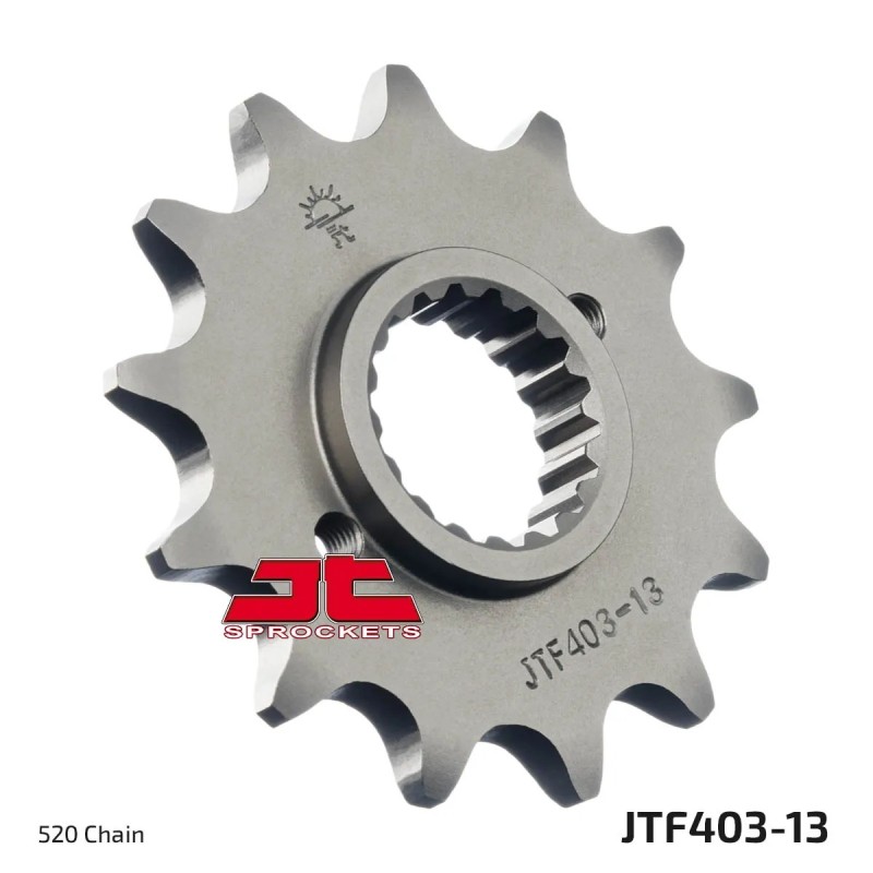 pinon de moto jt sprockets acero 13 dientes p 520 jtf403 13
