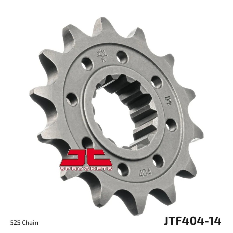 pinon de moto jt sprockets acero 14 dientes p 525 jtf404 14