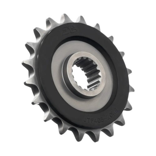 pinon de moto jt sprockets con goma 20 dientes p 525 jtf405 20rb