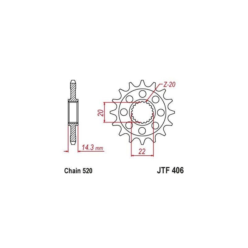 pinon bmw g 100 gs r jt sprockets jtf406 16rb
