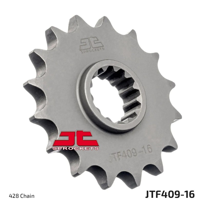 pinon de moto jt sprockets acero 16 dientes p 428 jtf409 16