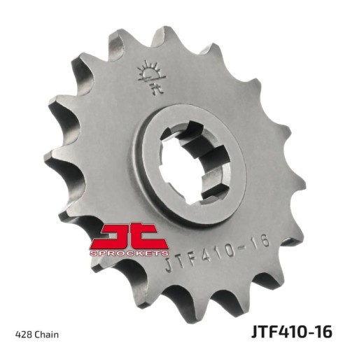 pinon de moto jt sprockets acero 16 dientes p 428 jtf410 16