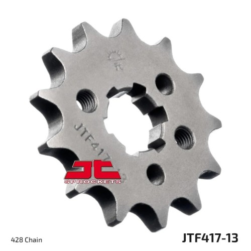 pinon de moto jt sprockets acero 13 dientes p 428 jtf417 13