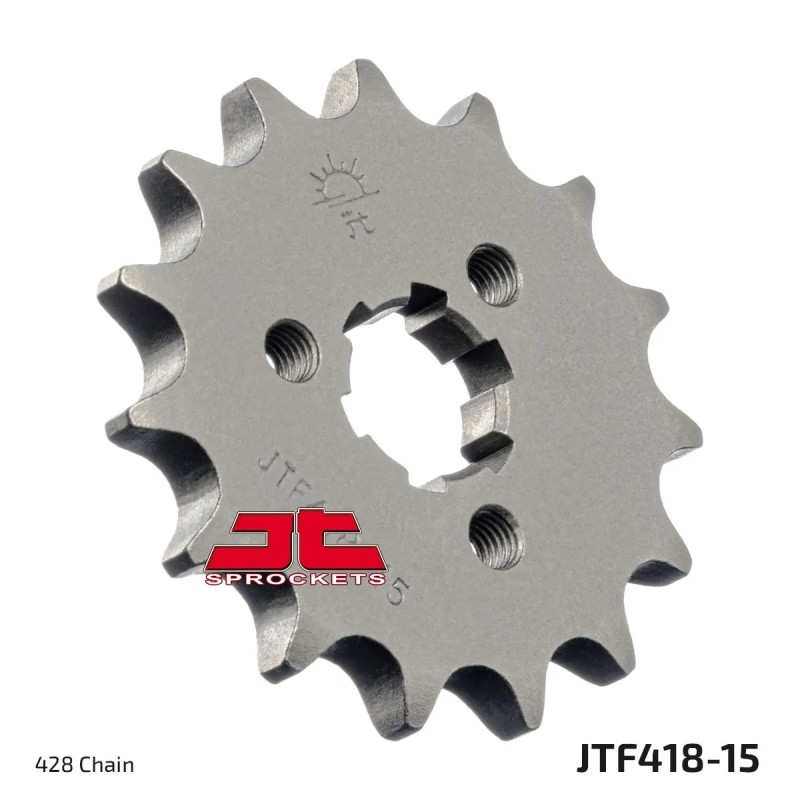 pinon de moto jt sprockets acero 15 dientes p 428 jtf418 15