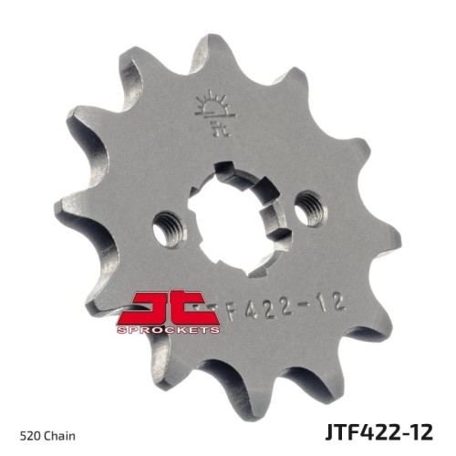 pinon de moto jt sprockets acero 12 dientes p 520 jtf422 12