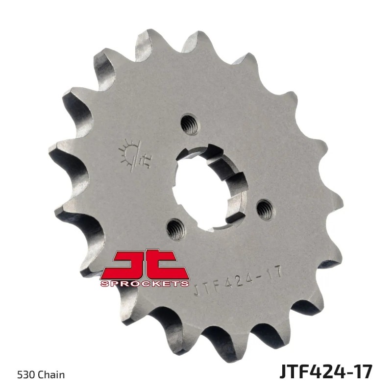 pinon de moto jt sprockets acero 17 dientes p 520 jtr424 17