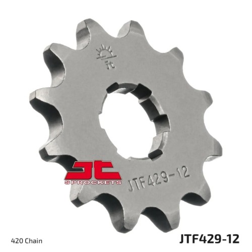 pinon de moto jt sprockets acero 12 dientes p 420 jtf429 12