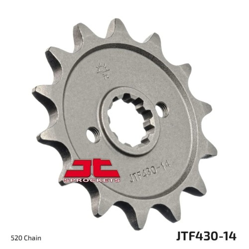 pinon de moto jt sprockets acero 14 dientes p 520 jtf430 14