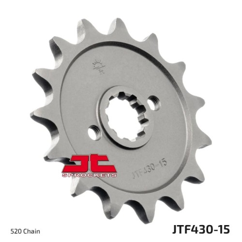 pinon de moto jt sprockets acero 15 dientes p 520 jtf430 15