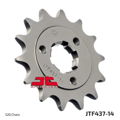 pinon de moto jt sprockets acero 14 dientes p 520 jtf437 14