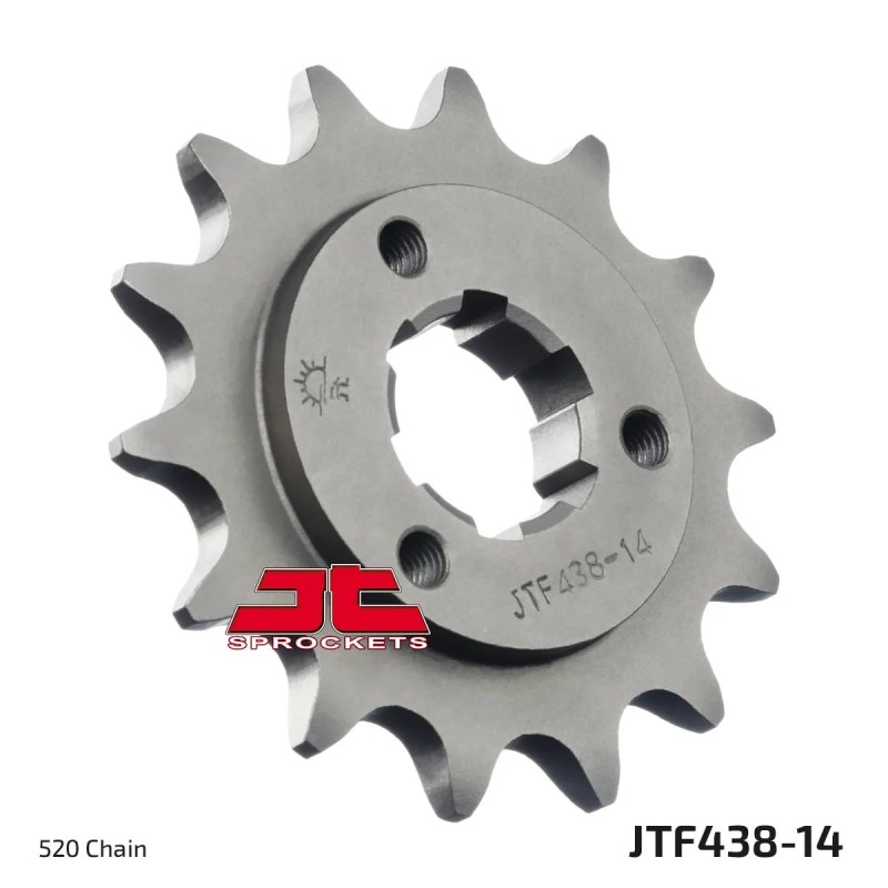 pinon de moto jt sprockets acero 14 dientes p 520 jtf438 14