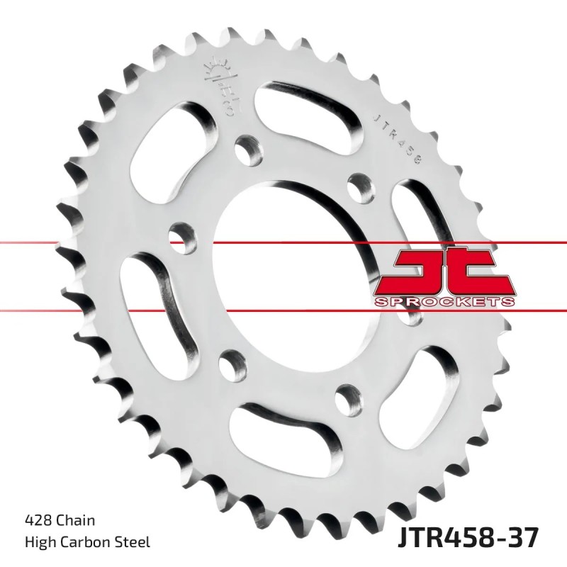 corona moto jt sprockets de acero de 37 dientes jtr458 37