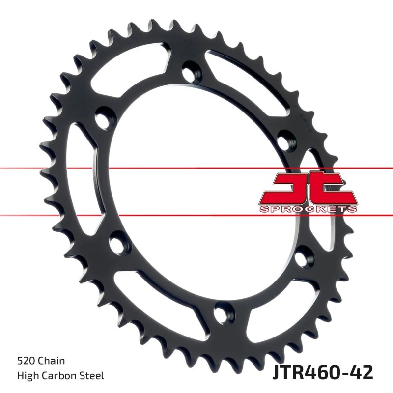 corona moto jt sprockets de acero de 42 dientes jtr460 42