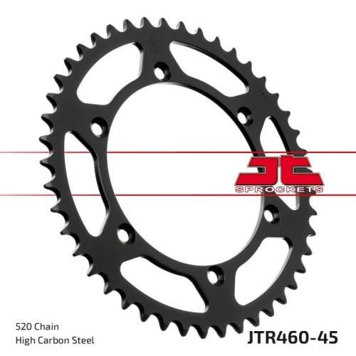 corona moto jt sprockets de acero de 45 dientes jtr460 45