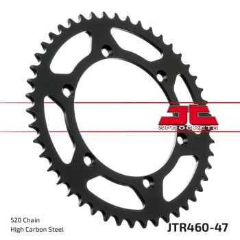 corona moto jt sprockets de acero de 47 dientes jtr460 47