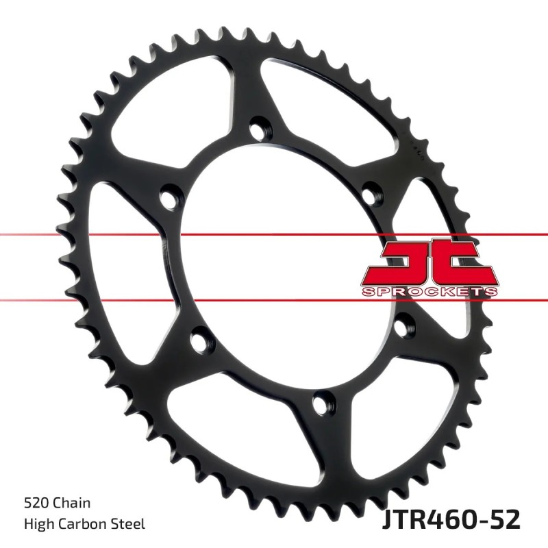 corona moto jt sprockets de acero de 52 dientes jtr460 52
