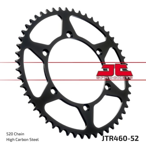 corona moto jt sprockets de acero de 52 dientes jtr460 52
