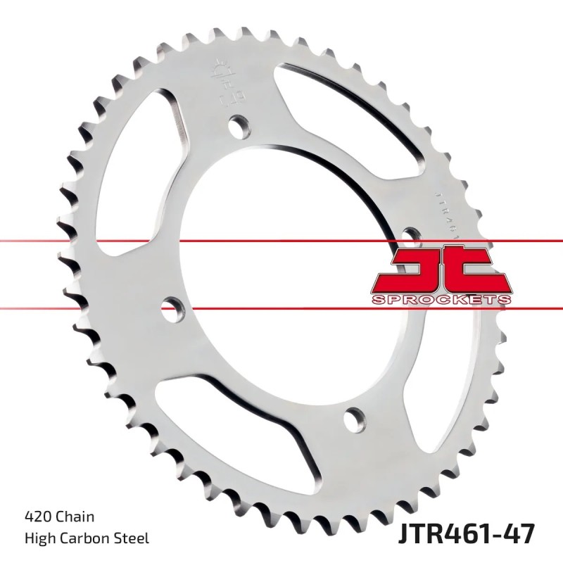 corona moto jt sprockets de acero de 47 dientes jtr461 47