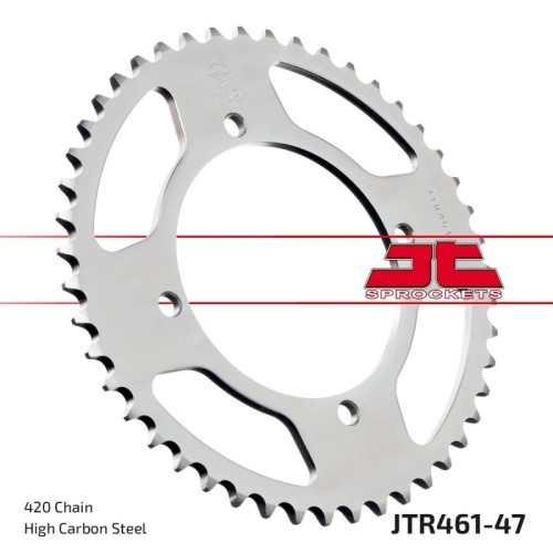 corona moto jt sprockets de acero de 47 dientes jtr461 47
