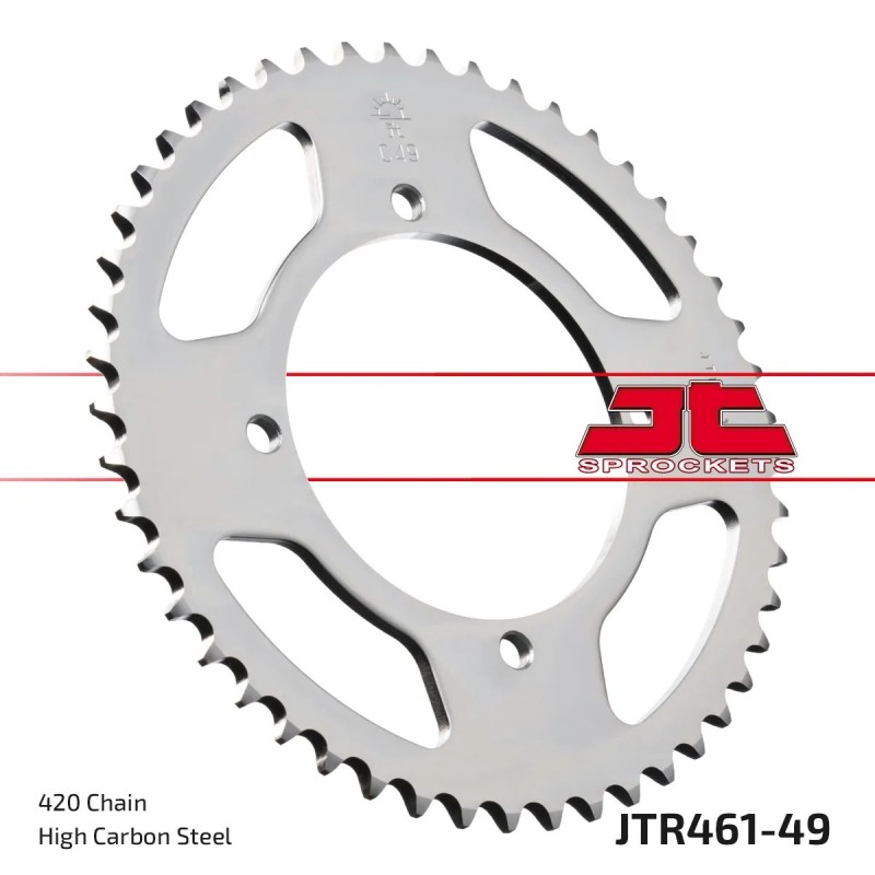 corona moto jt sprockets de acero de 49 dientes jtr461 49