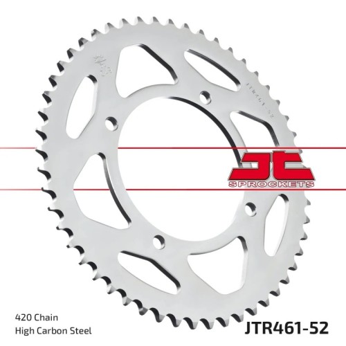 corona moto jt sprockets de acero de 52 dientes jtr461 52