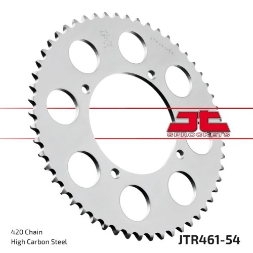 corona moto jt sprockets de acero de 54 dientes jtr461 54