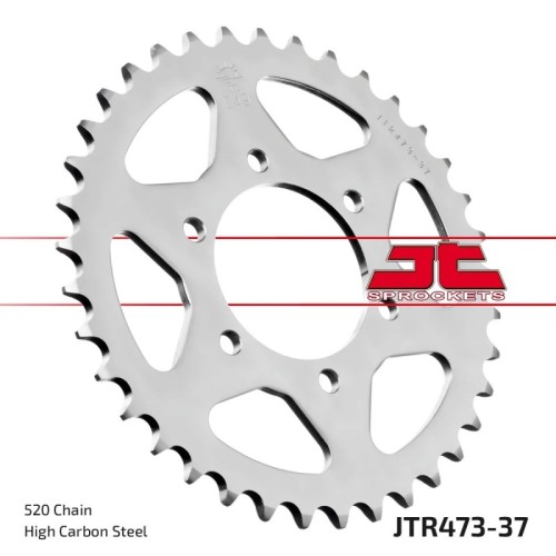 corona moto jt sprockets de acero de 37 dientes jtr473 37