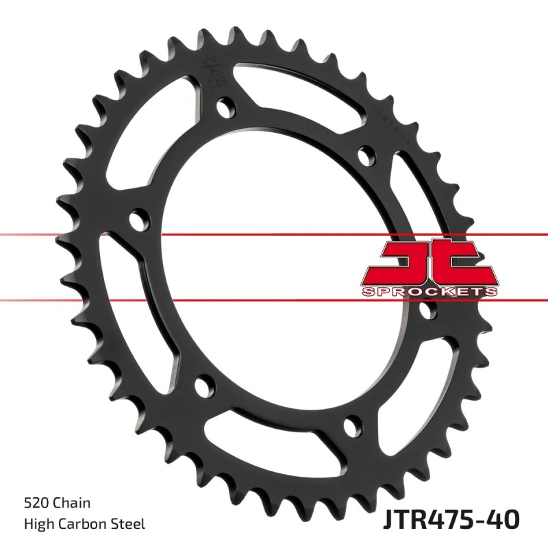 corona moto jt sprockets de acero de 40 dientes jtr475 40
